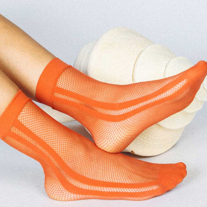 Fishnet Socks - Terracotta - The Crowd Went Wild