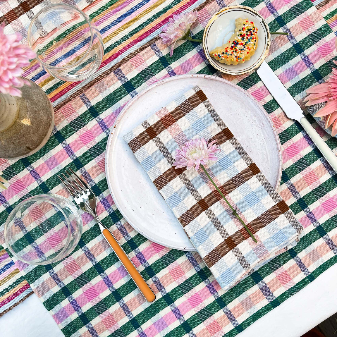 Louisa Plaid Dinner Napkin - Set of 4 - The Crowd Went Wild