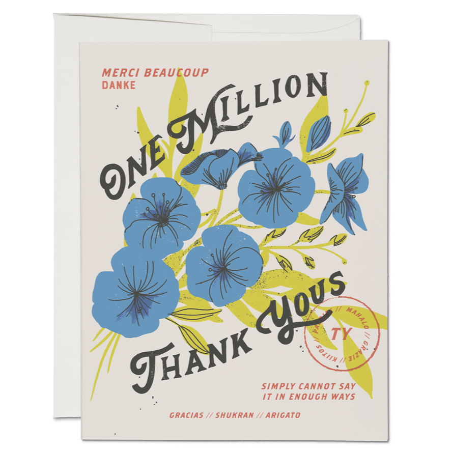 One Million thank you greeting card - The Crowd Went Wild