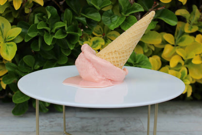 Fake Melting Strawberry Ice Cream Cone - The Crowd Went Wild