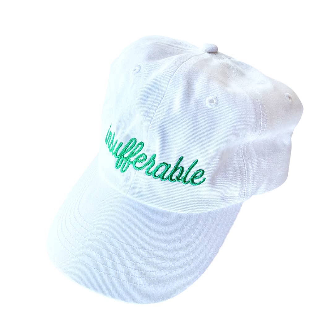 Insufferable white green Baseball Cap Unisex Dad Hat gifts - The Crowd Went Wild