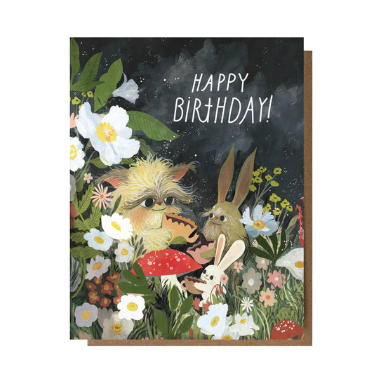 Happy Birthday Garden of Creatures Card