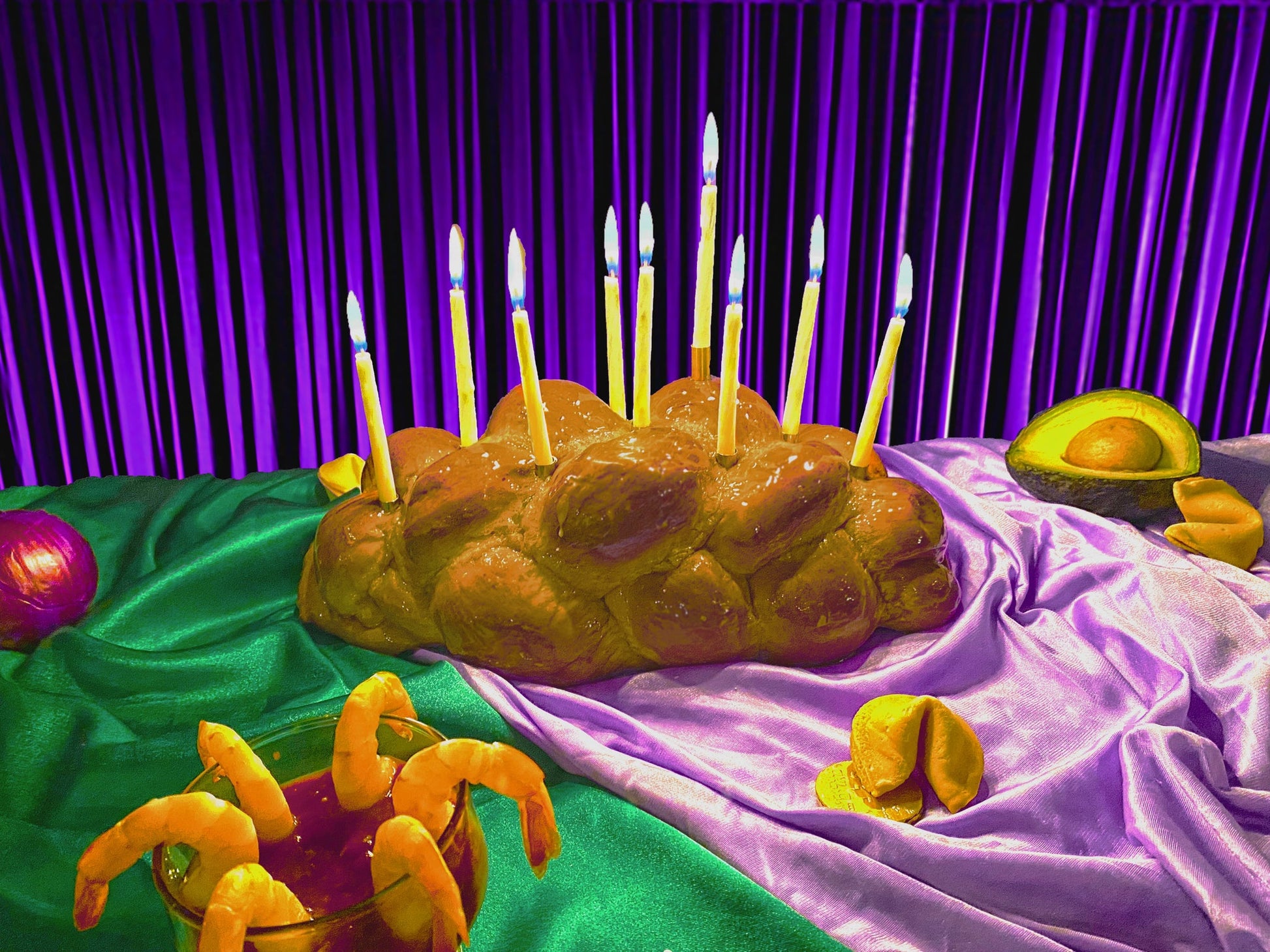 Challah Menorah - The Crowd Went Wild