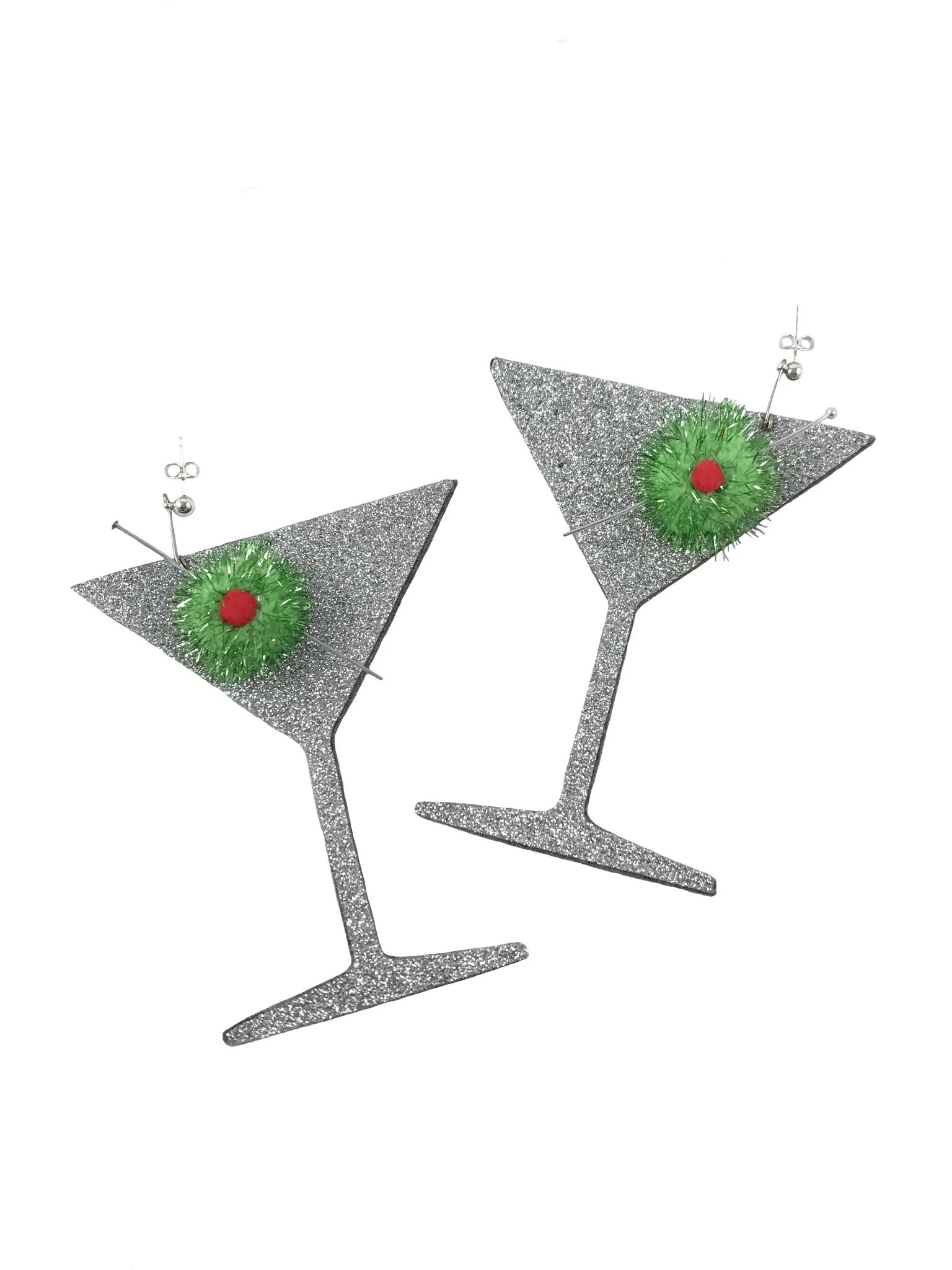 Sparkle Martini Earrings - The Crowd Went Wild
