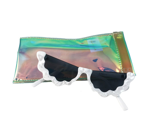 Pearly White Groover Sunglasses - The Crowd Went Wild