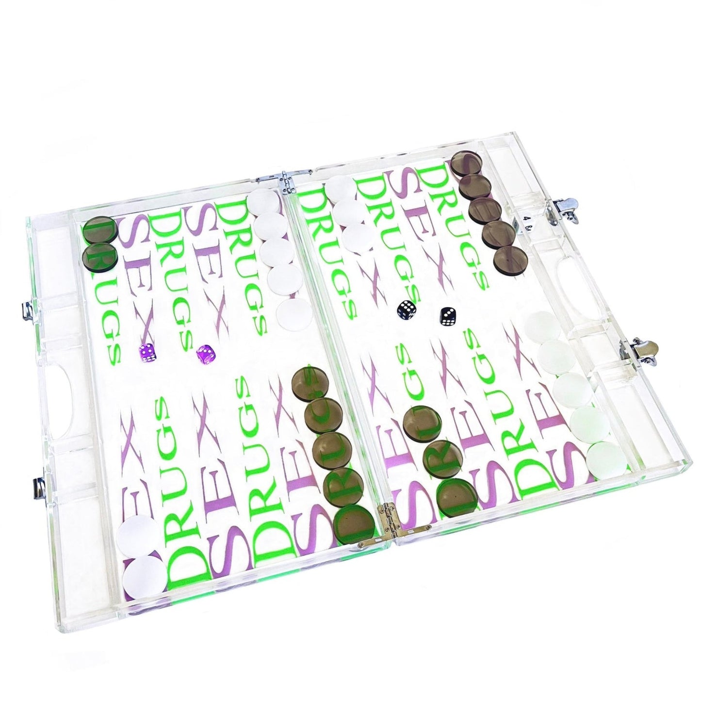 Lucite Backgammon Set - The Crowd Went Wild