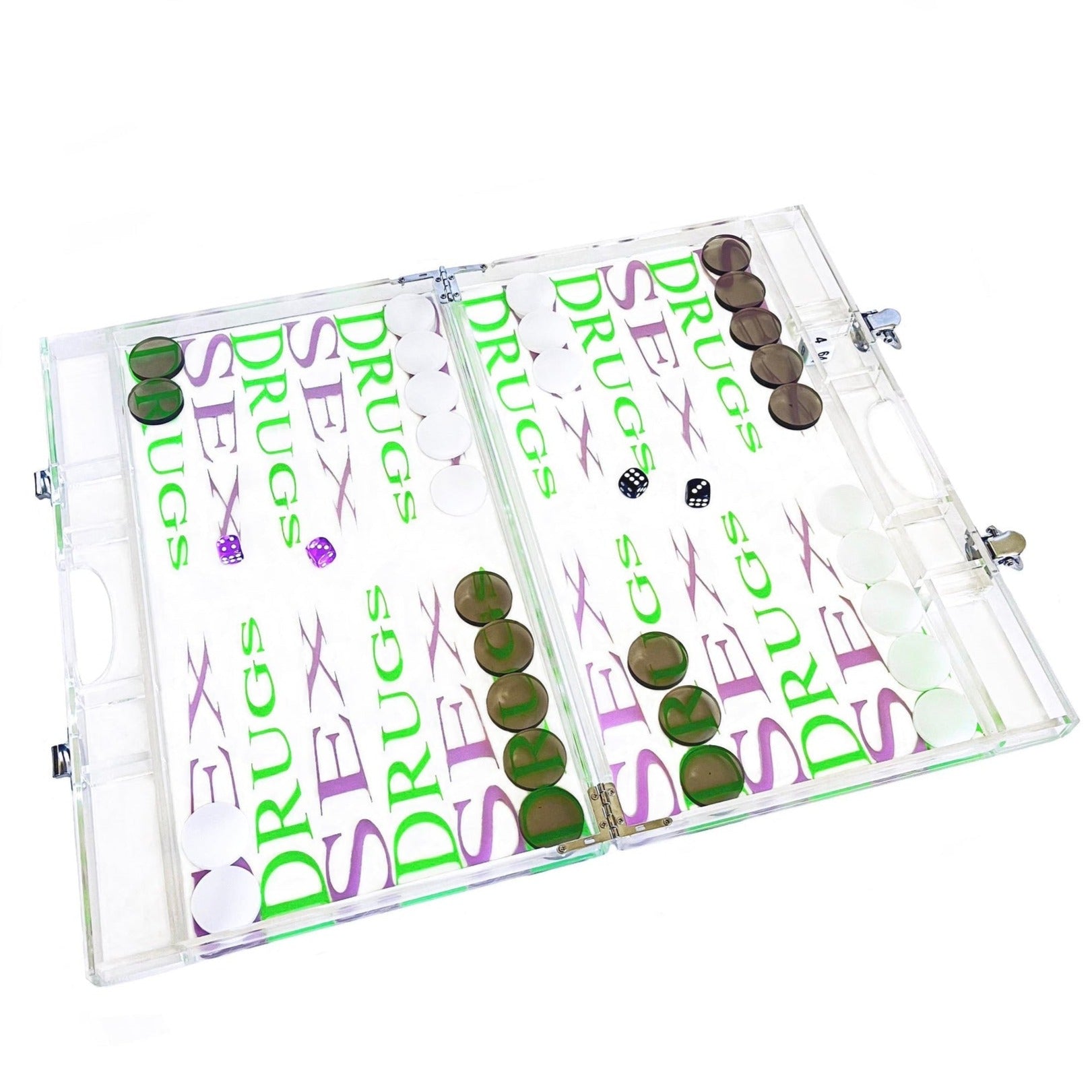 Lucite Backgammon Set - The Crowd Went Wild