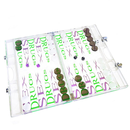Lucite Backgammon Set - The Crowd Went Wild