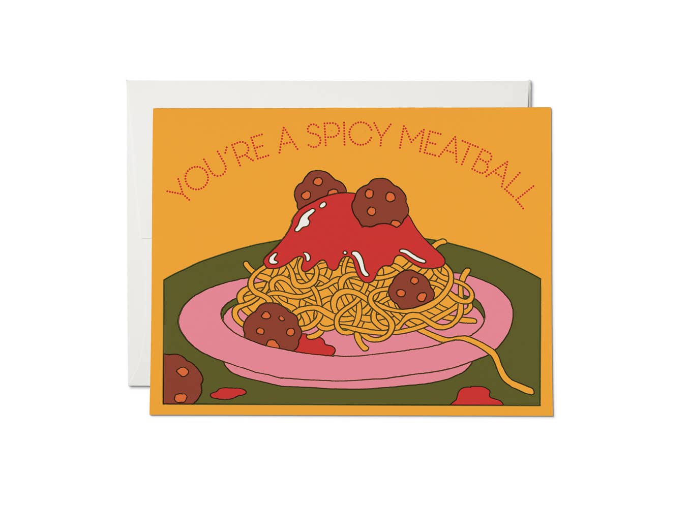 Spicy Meatball friendship greeting card - The Crowd Went Wild