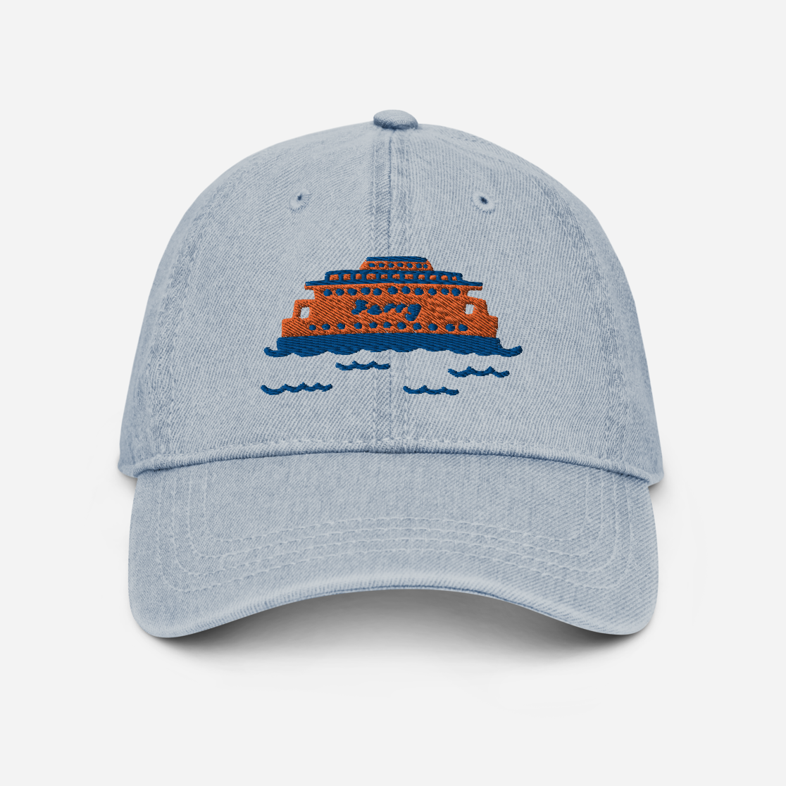 Staten Island Ferry Embroidered Denim Hat - The Crowd Went Wild