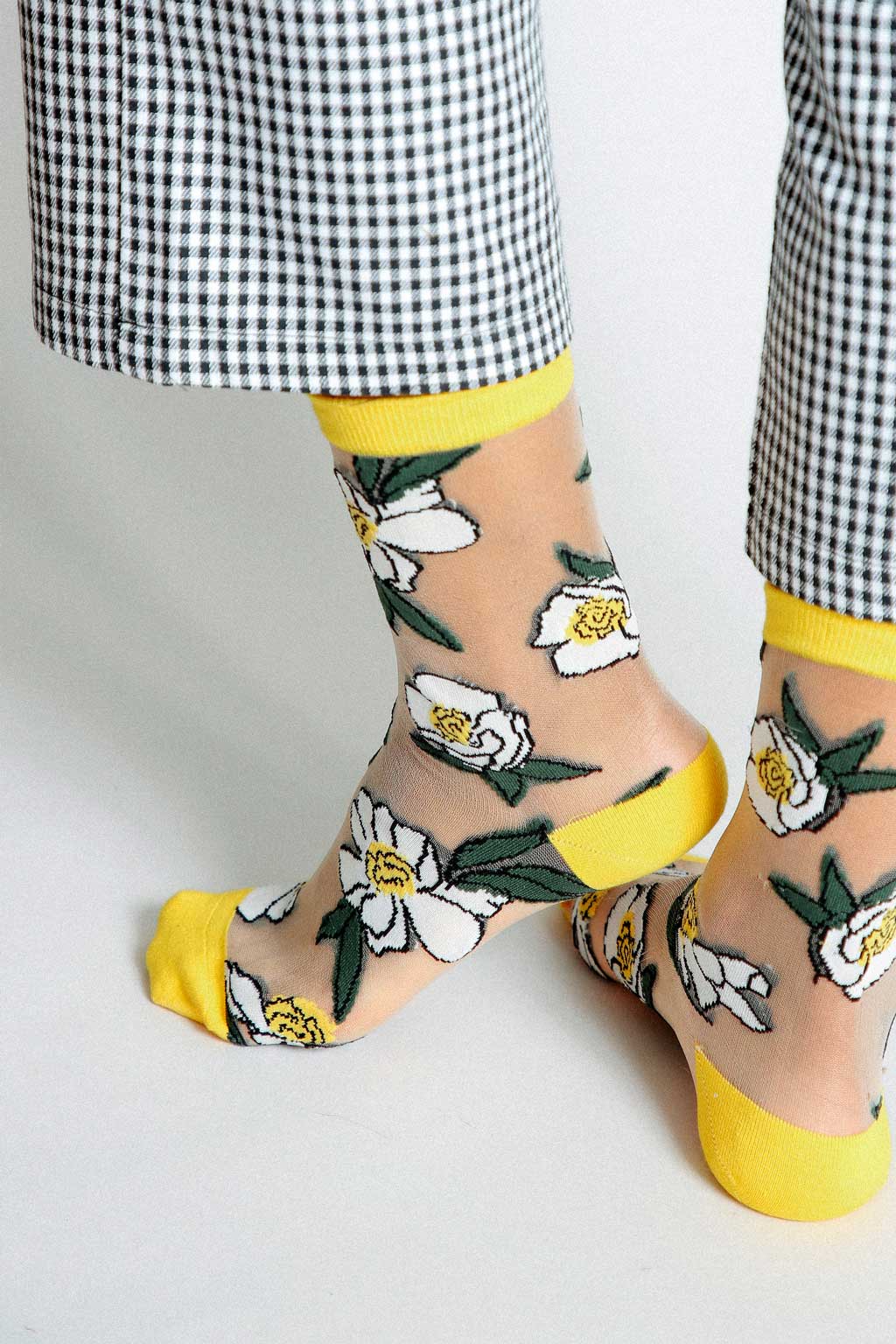 Sheer Floral Socks - The Crowd Went Wild