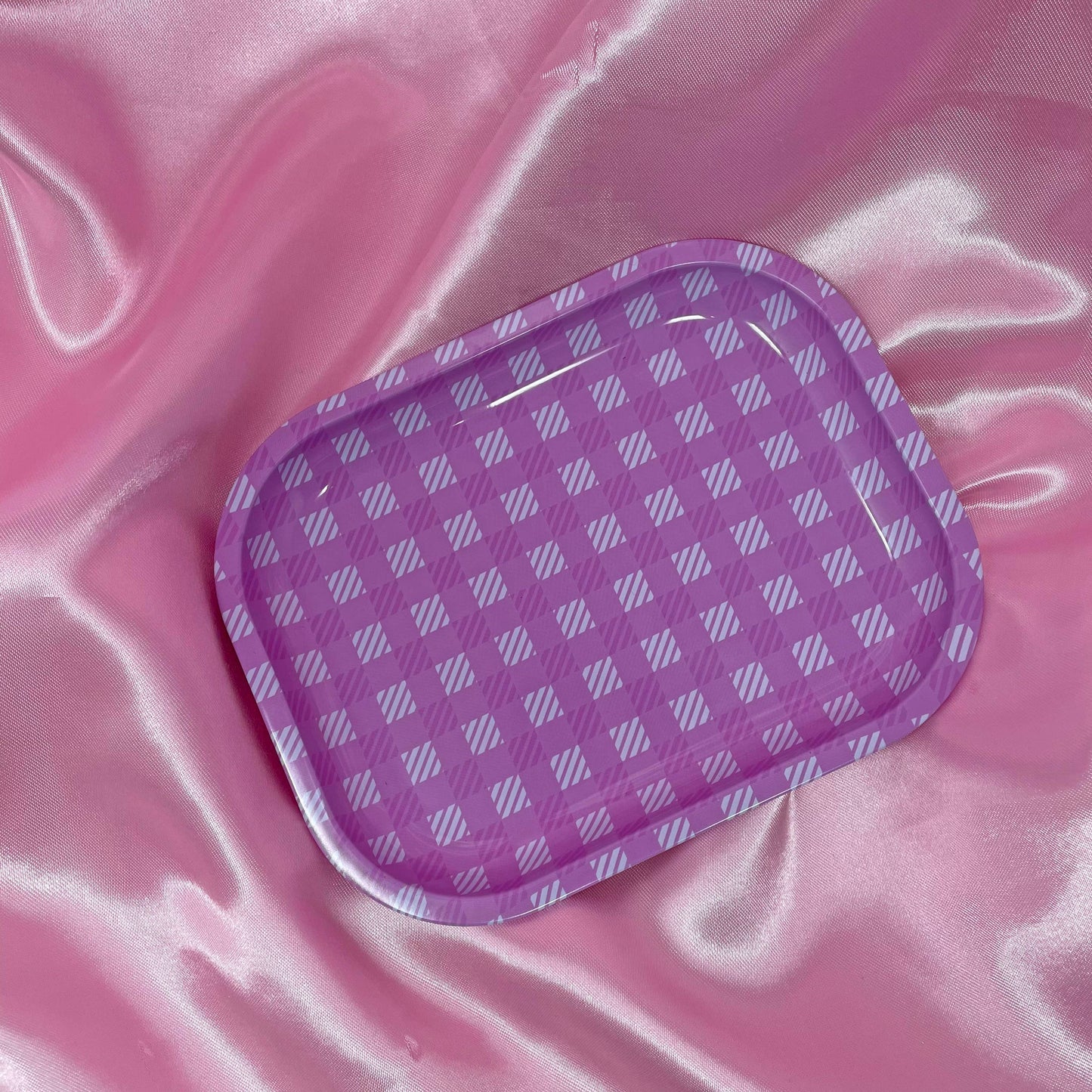 Gingham Rolling Tray - The Crowd Went Wild