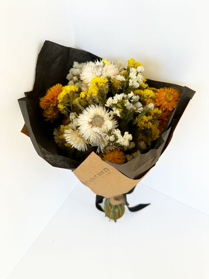 Dried Flower Bunch - Yellow + White Mix - The Crowd Went Wild